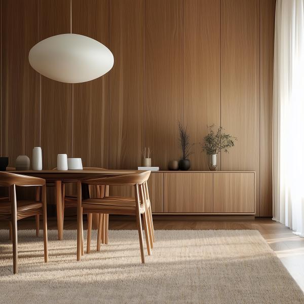 Bright room in minimalist style