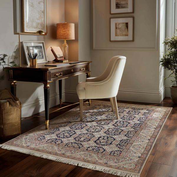 Tapete persa Nain feito à mão no escritório