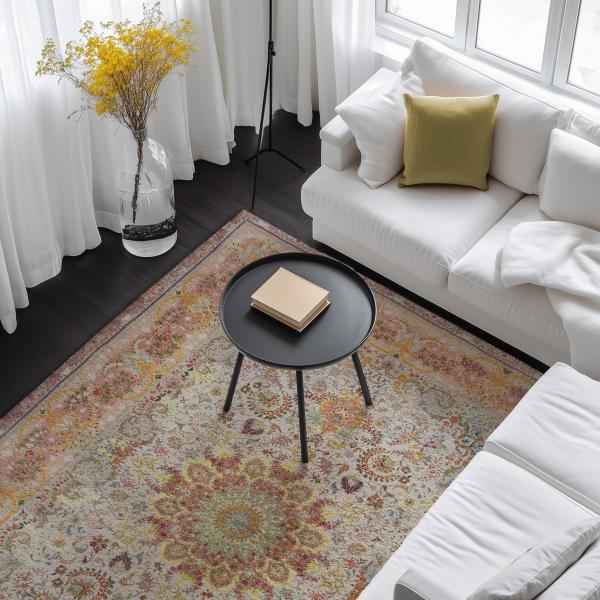 Dettaglio di un tappeto orientale classico nel soggiorno