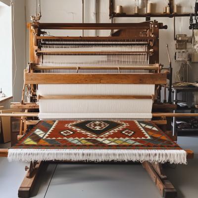 Nomadic rugs from Persia with traditional patterns and natural colors.