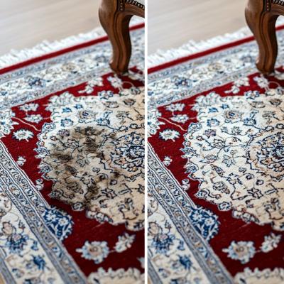 Πλυντήριο με καλάθι από φυσικό υλικό, γεμάτο με απορρυπαντικά και προϊόντα περιποίησης.