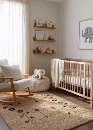 Gabbeh szőnyeg a gyerekszobában