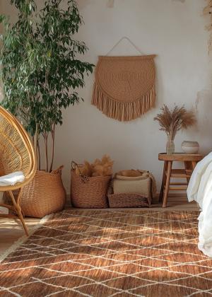 Berberteppe fra Marokko på soverommet