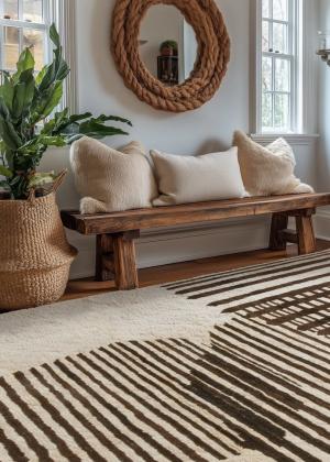 Berberteppe med striper i entréen